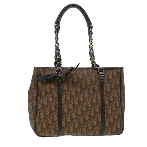 Christian Dior Trotter Canvas Shoulder Bag Brown 02-BO-0076 Auth 39695 - Picture 1 of 16